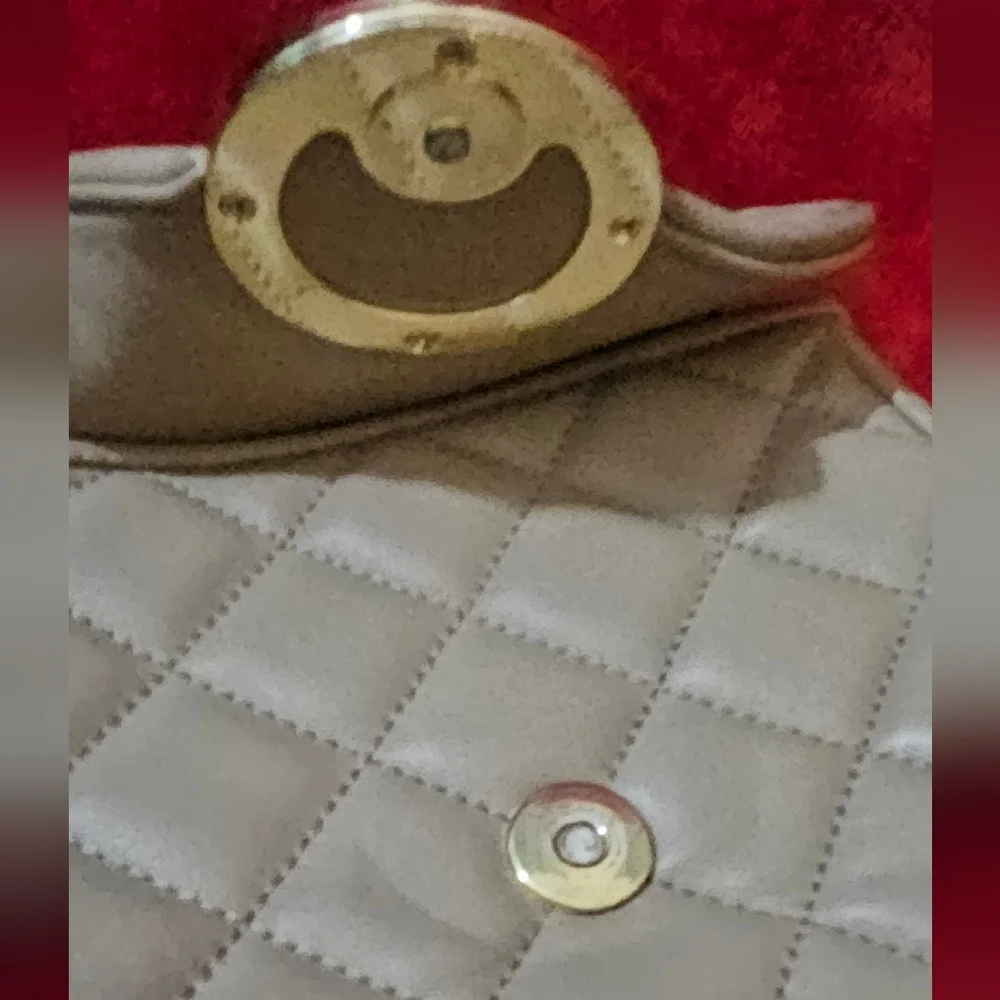 Michael Kors Mini Quilted Tan Crossbody Bag